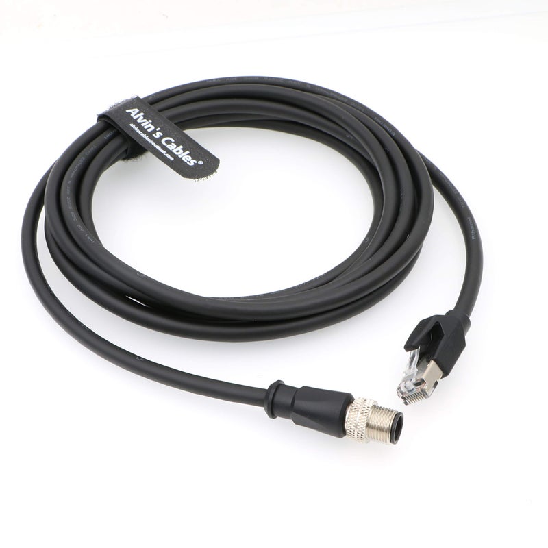 Alvin's Cables M12 4 Position D Coded to RJ45 Ethernet Cable M12 4 Pin Male to RJ45 Male Network Shielded Cord Industrial Ethernet Cable 3M - Image 5